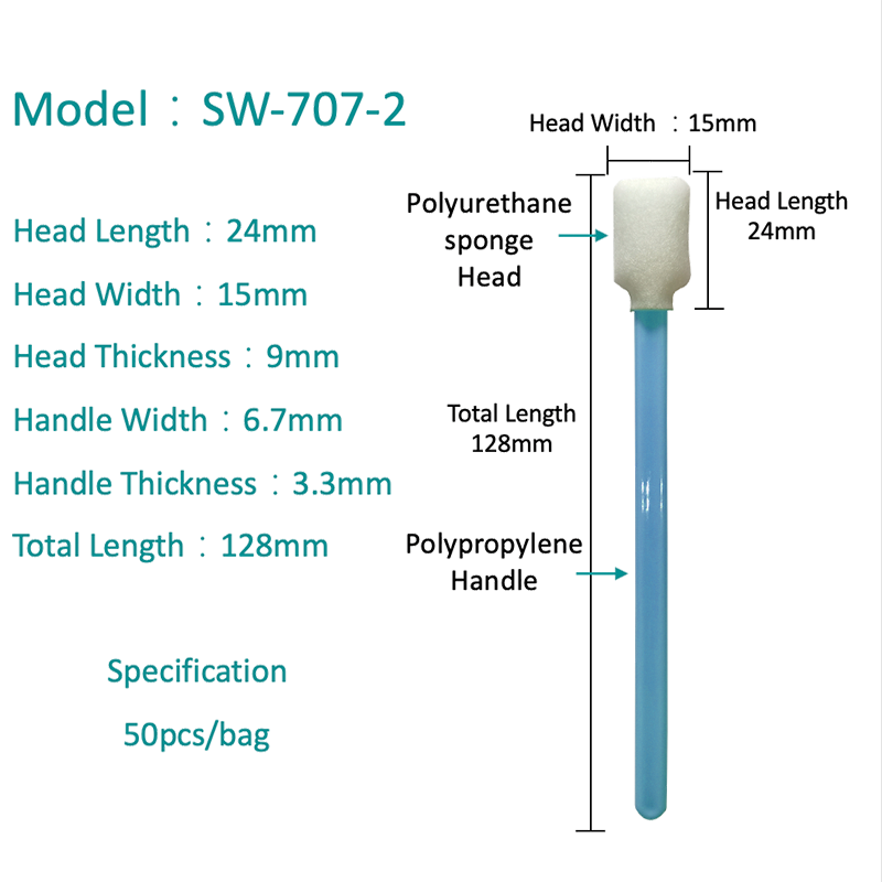 SW-707-2 জারা-প্রতিরোধী এবং নরম স্পঞ্জ সোয়াব